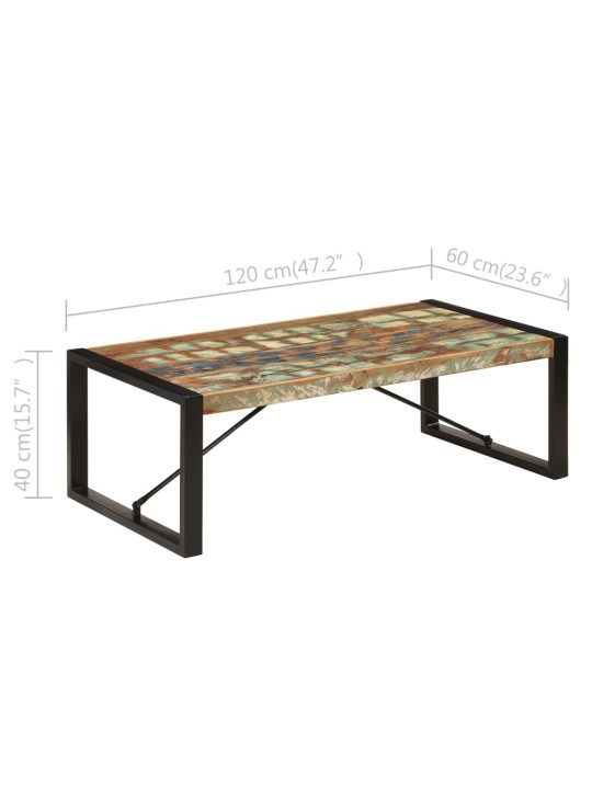Konferenční stolek 120 x 60 x 40 cm masivní recyklované dřevo