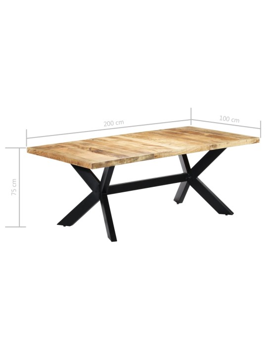 Jídelní stůl 200 x 100 x 75 cm masivní mangovníkové dřevo