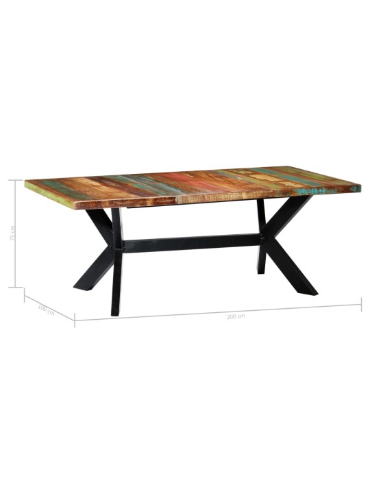 Jídelní stůl 200 x 100 x 75 cm masivní recyklované dřevo