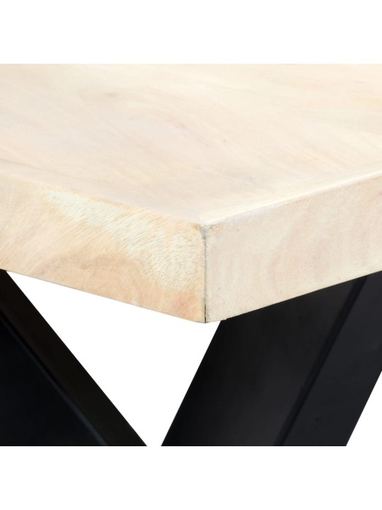 Jídelní stůl bílý 180 x 90 x 75 cm masivní mangovníkové dřevo