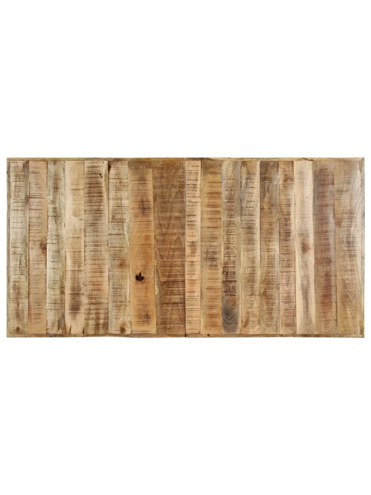 Jídelní stůl 160 x 80 x 75 cm masivní hrubé mangovníkové dřevo