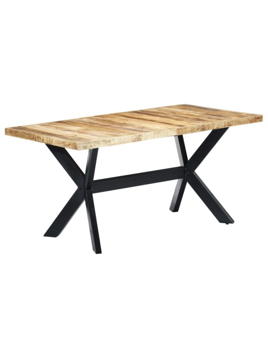 Jídelní stůl 160 x 80 x 75 cm masivní hrubé mangovníkové dřevo