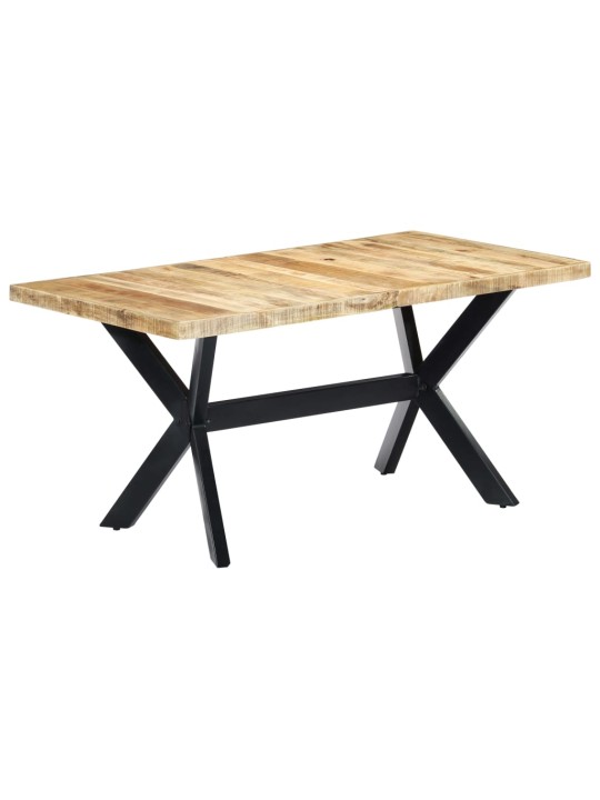 Jídelní stůl 160 x 80 x 75 cm masivní hrubé mangovníkové dřevo