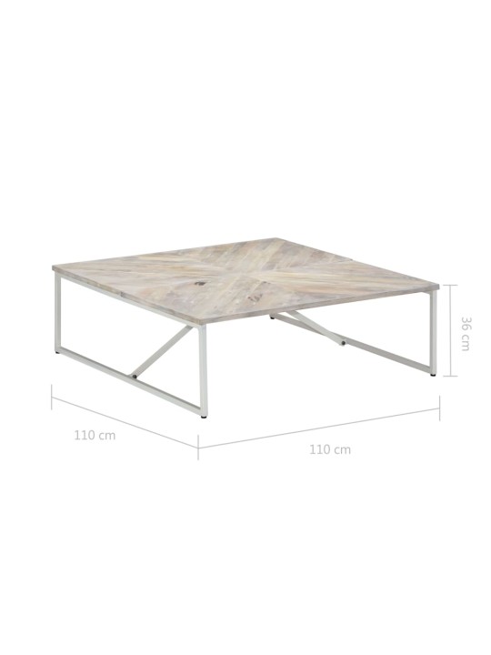 Konferenční stolek 110 x 110 x 36 cm masivní mangovníkové dřevo