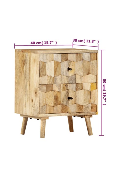 Noční stolek 40 x 30 x 50 cm masivní mangovníkové dřevo
