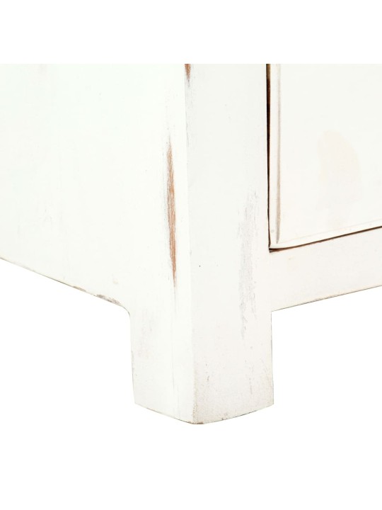 Tv stolek bílý 120 x 30 x 40 cm masivní akáciové dřevo