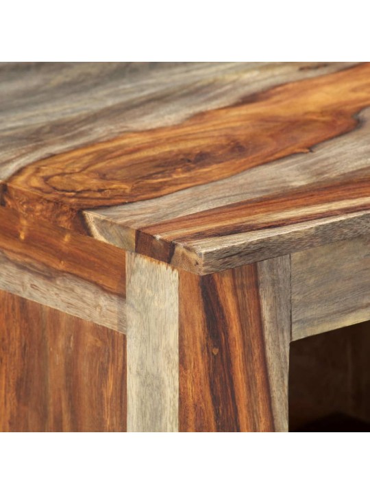 Příborník šedý 100 x 30 x 50 cm masivní akáciové dřevo