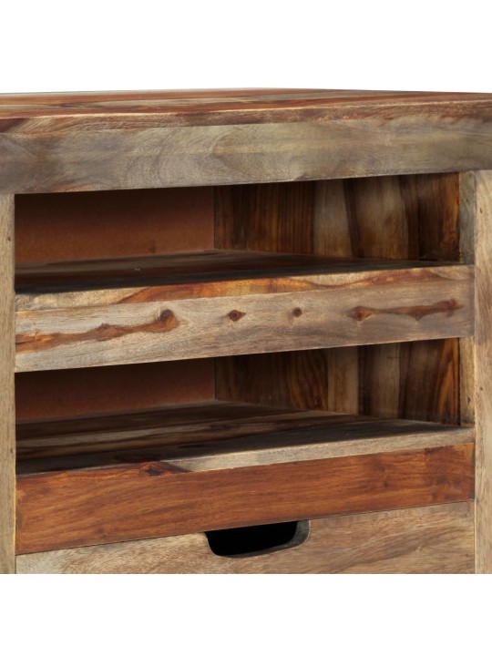 Příborník šedý 100 x 30 x 50 cm masivní akáciové dřevo