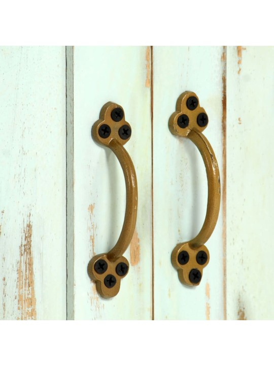 Příborník světle modrý 110x35x70 cm masivní mangovníkové dřevo