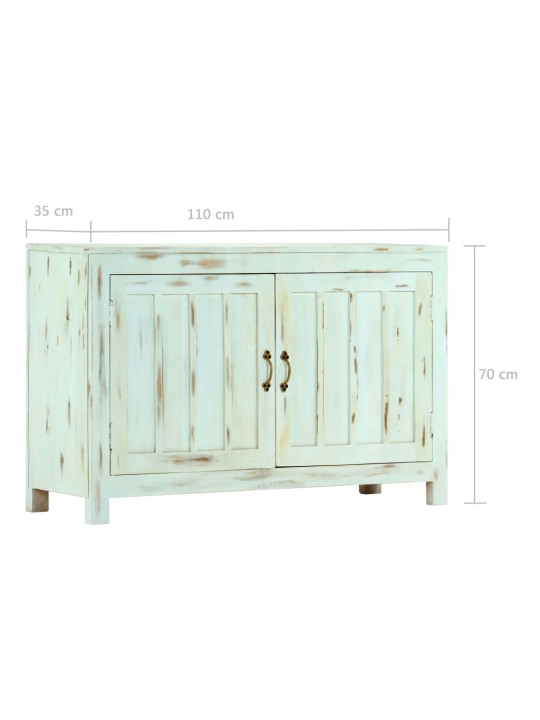 Příborník světle modrý 110x35x70 cm masivní mangovníkové dřevo
