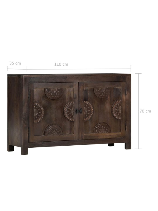 Příborník vyřezávaný design 110 x 35 x 70 cm masivní mangovník