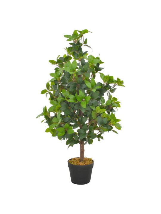 Umělá rostlina vavřín vznešený s květináčem zelená 90 cm