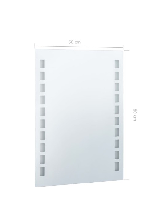 Koupelnové nástěnné zrcadlo s LED osvětlením 60 x 80 cm