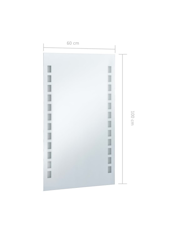 Koupelnové nástěnné zrcadlo s LED osvětlením 60 x 100 cm