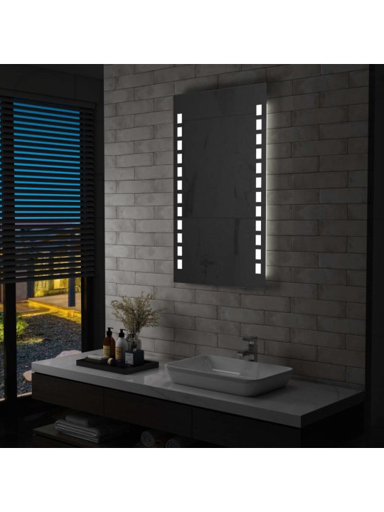 Koupelnové nástěnné zrcadlo s LED osvětlením 60 x 100 cm