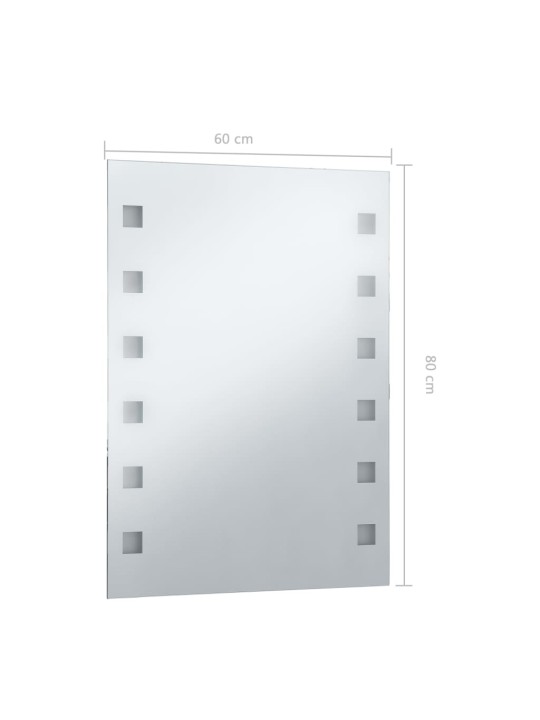Koupelnové nástěnné zrcadlo s LED osvětlením 60 x 80 cm