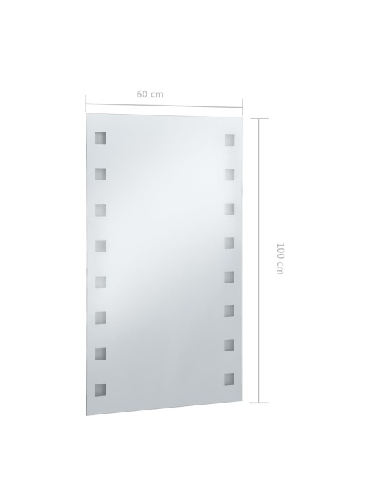 Koupelnové nástěnné zrcadlo s LED osvětlením 60 x 100 cm
