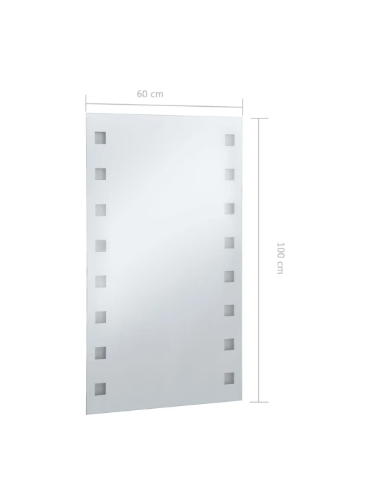 Koupelnové nástěnné zrcadlo s LED osvětlením 60 x 100 cm