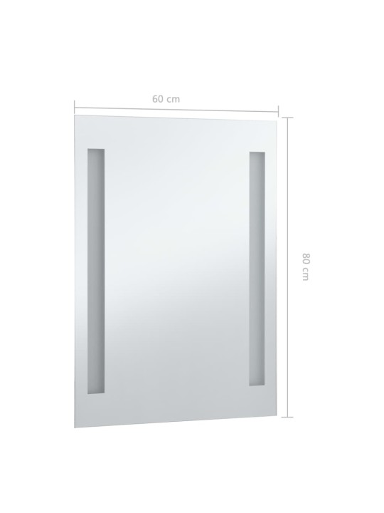 Koupelnové nástěnné zrcadlo s LED osvětlením 60 x 80 cm