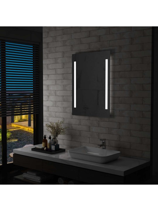 Koupelnové nástěnné zrcadlo s LED osvětlením 60 x 80 cm
