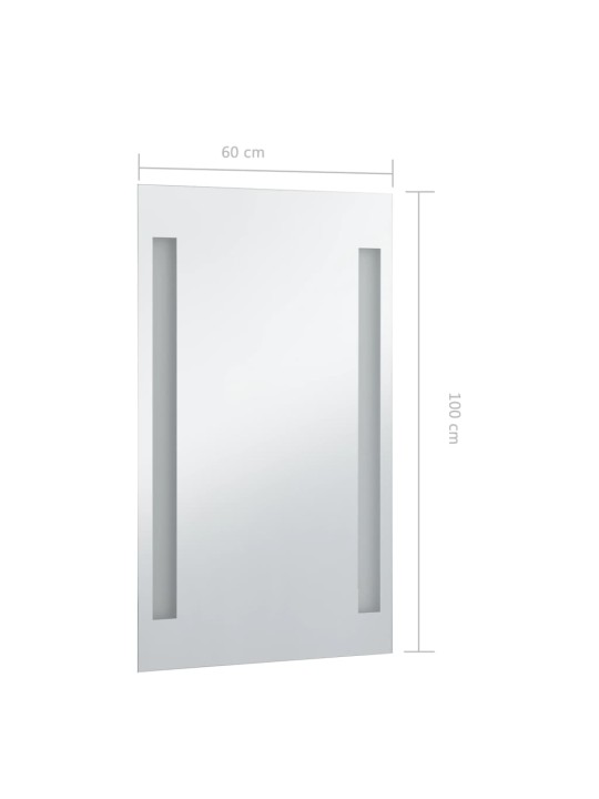Koupelnové nástěnné zrcadlo s LED osvětlením 60 x 100 cm