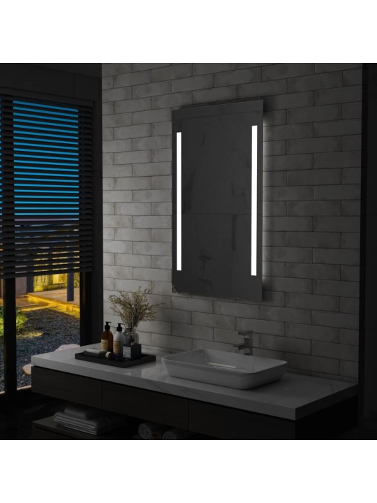 Koupelnové nástěnné zrcadlo s LED osvětlením 60 x 100 cm