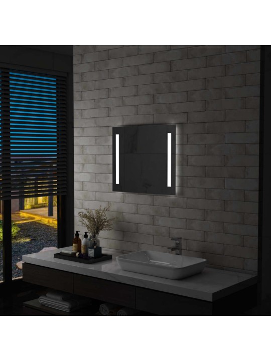 Koupelnové nástěnné zrcadlo s LED osvětlením 60 x 50 cm