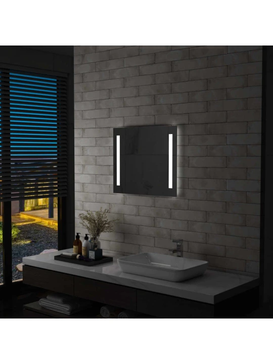 Koupelnové nástěnné zrcadlo s LED osvětlením 60 x 50 cm