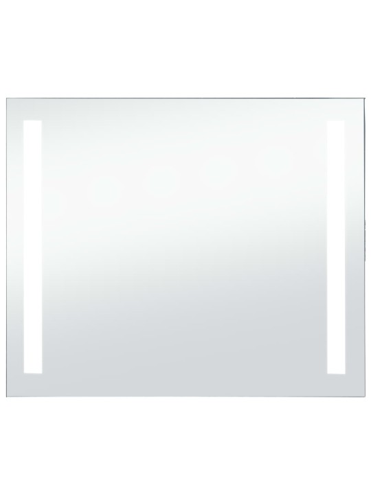 Koupelnové nástěnné zrcadlo s LED osvětlením 80 x 60 cm