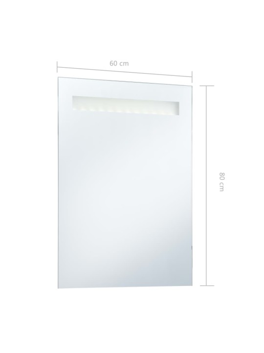 Koupelnové nástěnné zrcadlo s LED osvětlením 60 x 80 cm