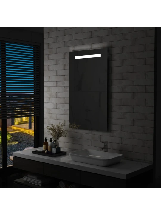 Koupelnové nástěnné zrcadlo s LED osvětlením 60 x 100 cm