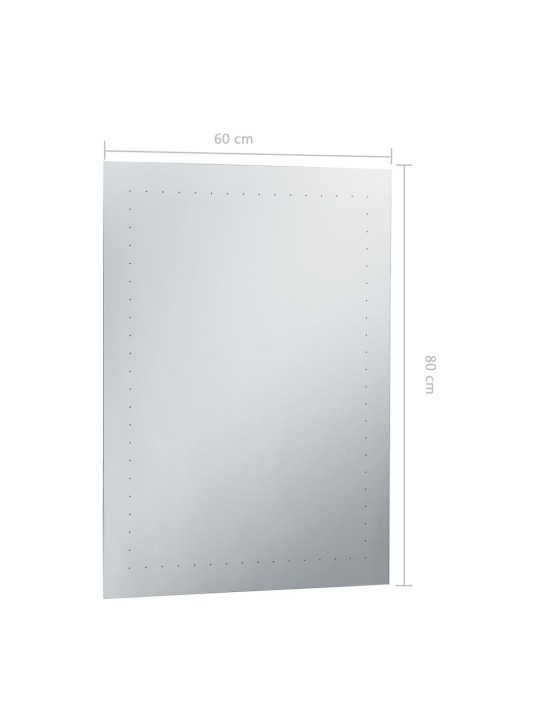 Koupelnové nástěnné zrcadlo s LED osvětlením 60 x 80 cm