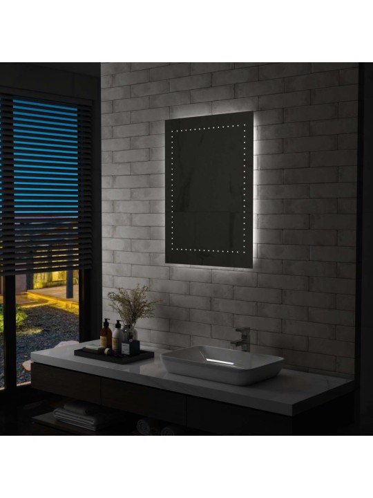 Koupelnové nástěnné zrcadlo s LED osvětlením 60 x 80 cm