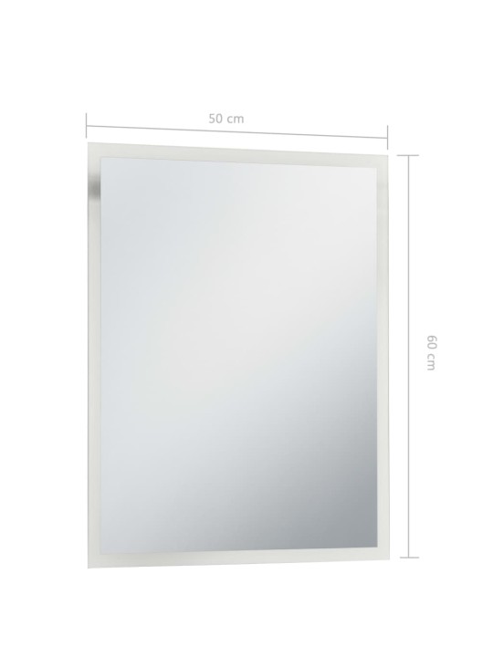 Koupelnové nástěnné zrcadlo s LED osvětlením 50 x 60 cm