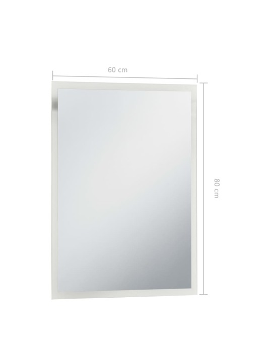 Koupelnové nástěnné zrcadlo s LED osvětlením 60 x 80 cm