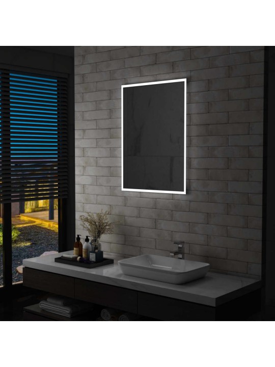 Koupelnové nástěnné zrcadlo s LED osvětlením 60 x 80 cm