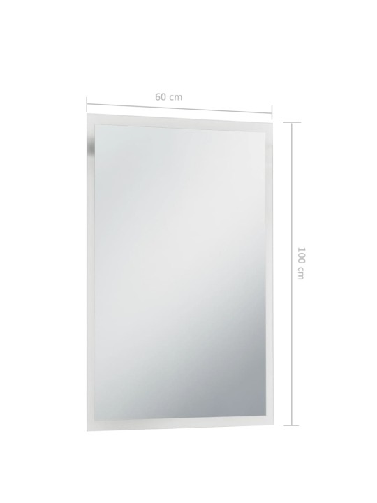 Koupelnové nástěnné zrcadlo s LED osvětlením 60 x 100 cm