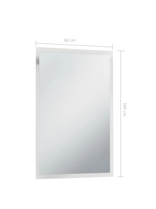 Koupelnové nástěnné zrcadlo s LED osvětlením 60 x 100 cm