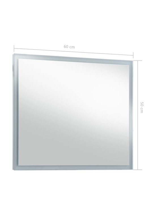 Koupelnové nástěnné zrcadlo s LED osvětlením 60 x 50 cm