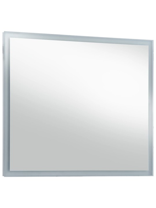 Koupelnové nástěnné zrcadlo s LED osvětlením 80 x 60 cm