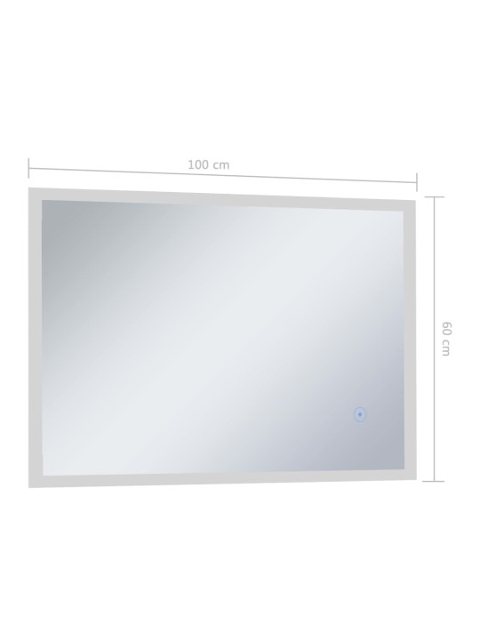 Koupelnové zrcadlo s LED světly a dotykovým senzorem 100x60 cm