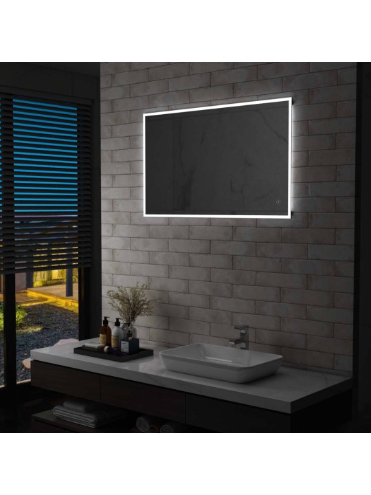 Koupelnové zrcadlo s LED světly a dotykovým senzorem 100x60 cm