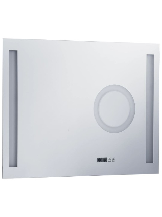Koupelnové zrcadlo s LED světly a dotykovým senzorem 80 x 60 cm