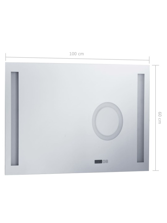 Koupelnové zrcadlo s LED světly a dotykovým senzorem 100x60 cm