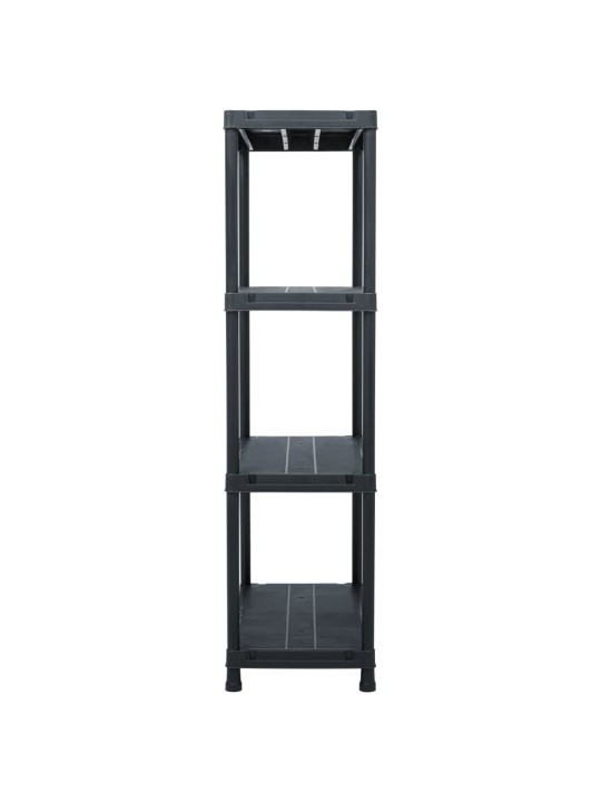 Skladový regál černý 100 kg 60 x 30 x 138 cm plastový