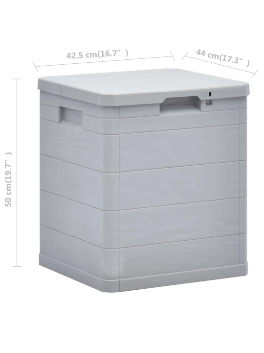 Zahradní úložný box 90 l světle šedý