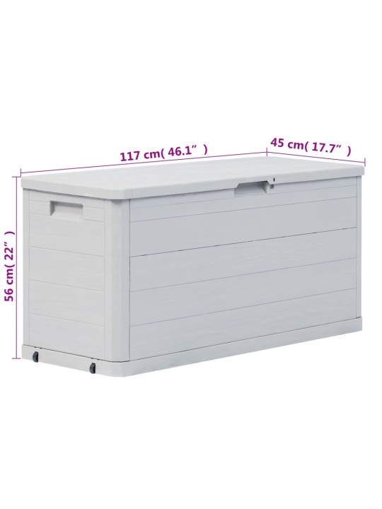 Zahradní úložný box 280 l světle šedý