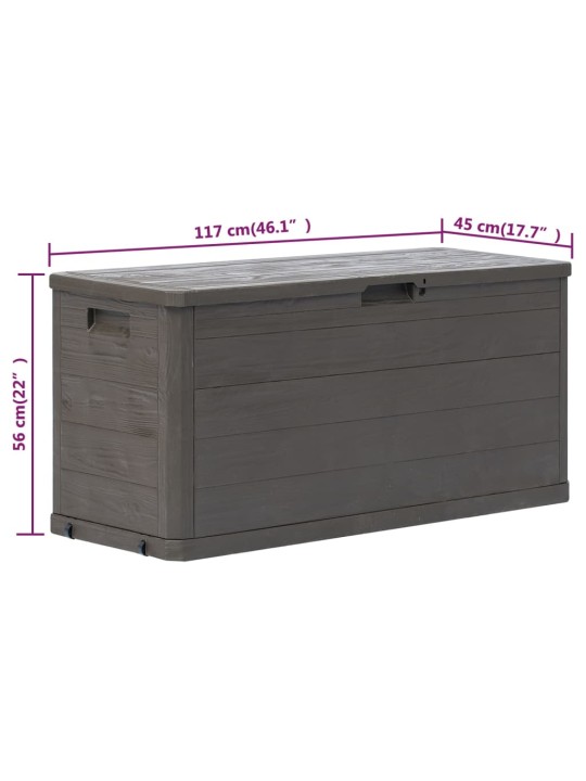 Zahradní úložný box 280 l hnědý