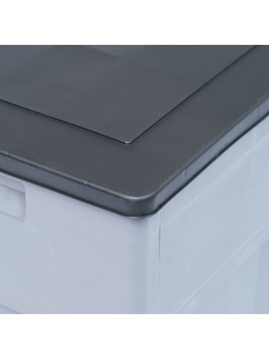Zahradní úložný box 320 l šedo-černý