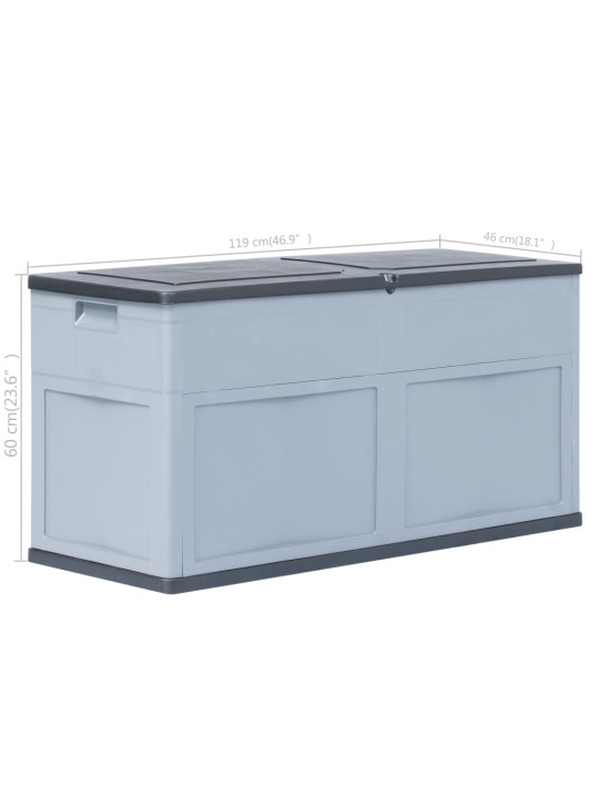 Zahradní úložný box 320 l šedo-černý
